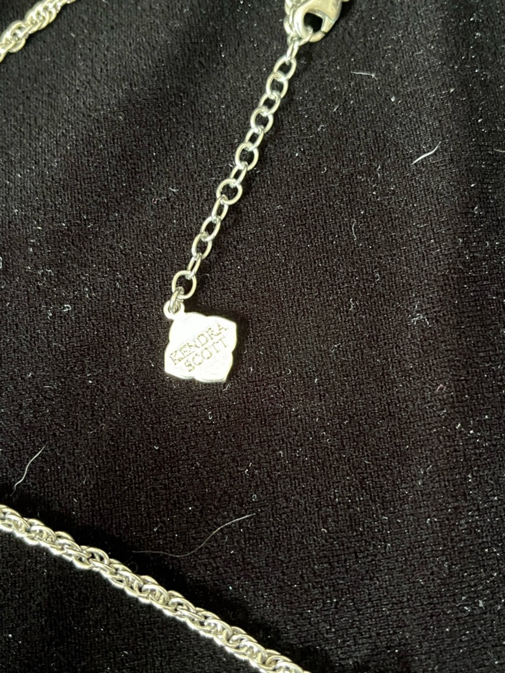 1692 Kendra Scott Rayne Pendant Necklace with Black MOP and Silver Tassel - Picture 5 of 6